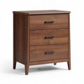 Commode en bois marron avec trois tiroirs dimensions 45 x 40 x 60cm