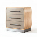 Commode en bois et panneaux gris avec trois tiroirs 60 x 40 x 80cm