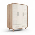 Armoire en bois avec portes en blanc et tiroir taille 120 x 50 x 160cm