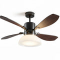 Ventilateur de plafond en bois et métal avec éclairage 50 x 50 x 30cm