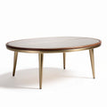 Table basse ovale en bois et métal doré 120 x 80 x 45cm