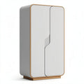 Armoire de rangement moderne blanche avec portes en bois 80 x 40 x 160cm